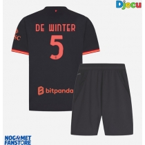 AC Milan Koni De Winter #5 Rezervni Dres za djecu 2026-27 Kratak Rukav (+ Kratke hlače)